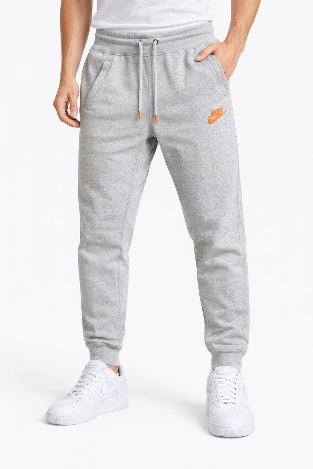NIke Trouser Grey (Orange Logo)